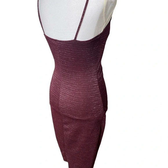 Windsor Burgundy Velvet Midi Dress - Picture 6 of 8